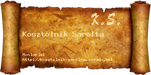 Kosztolnik Sarolta névjegykártya